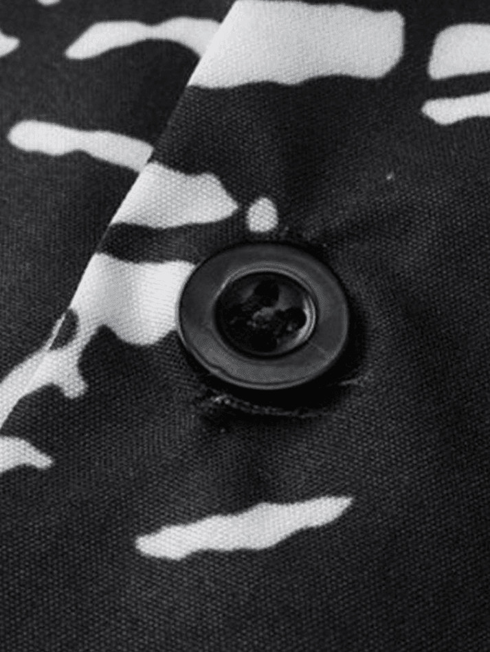 Y2K Aesthetic Cartoon Print Button Down Shirt for Women - Coquette Style Grunge Fashion