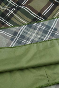 Y2K Aesthetic Checkered Mini Dress for Women - Coquette Style Grunge Fashion with Pastel Goth Vibes