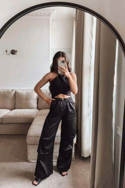 Y2K Aesthetic Chic Cascade Backless Halter Top for Women - Coquette Style Grunge Fashion