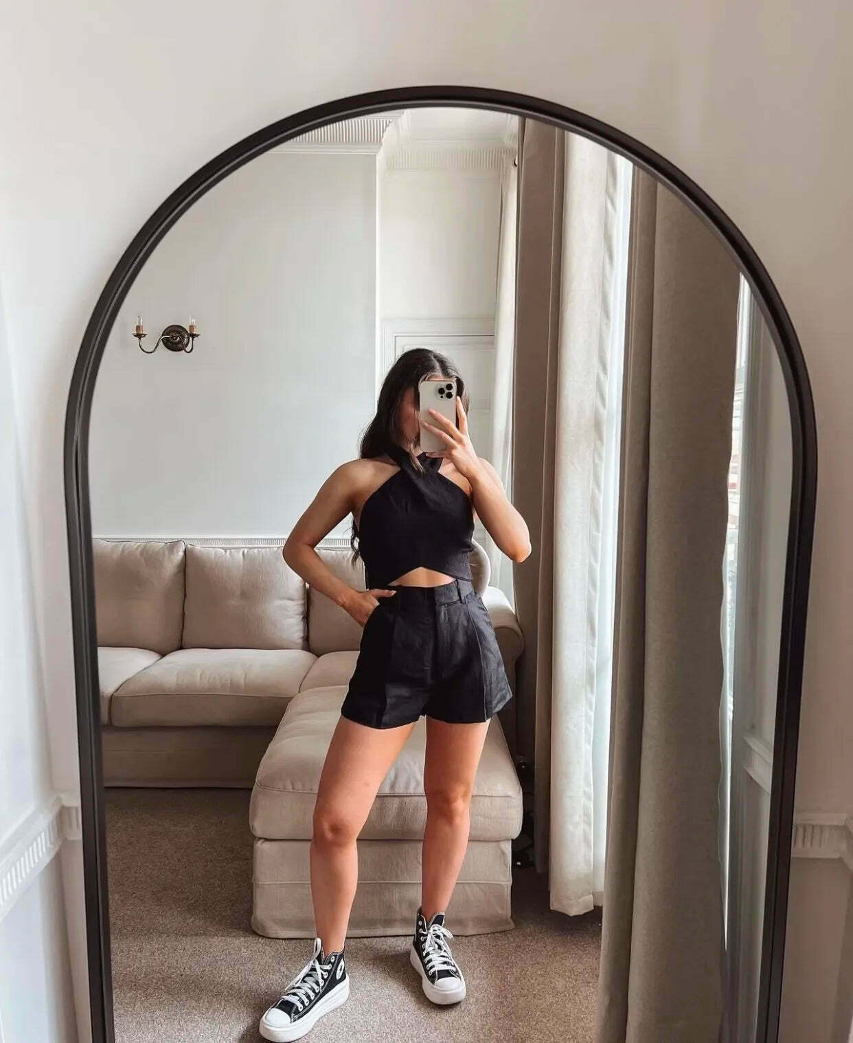 Y2K Aesthetic Chic Cascade Backless Halter Top for Women - Coquette Style Grunge Fashion Y2K Aesthetic Chic Cascade Backless Halter Top for Women - Coquette Style Grunge Fashion