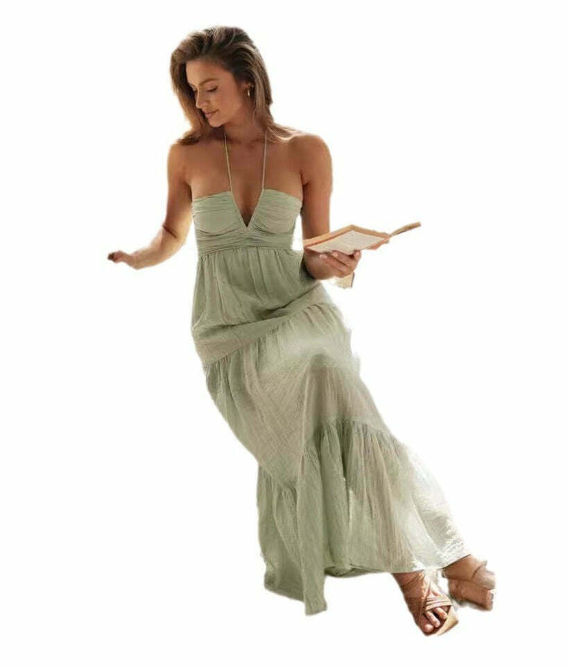 Y2K Aesthetic Chiffon Dress - Coquette Style with Pastel Goth & Grunge