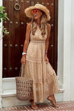 Y2K Aesthetic Chiffon Spliced Midi Dress for Women - Coquette Style Summer Outfit