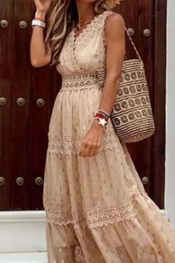 Y2K Aesthetic Chiffon Spliced Midi Dress for Women - Coquette Style Summer Outfit