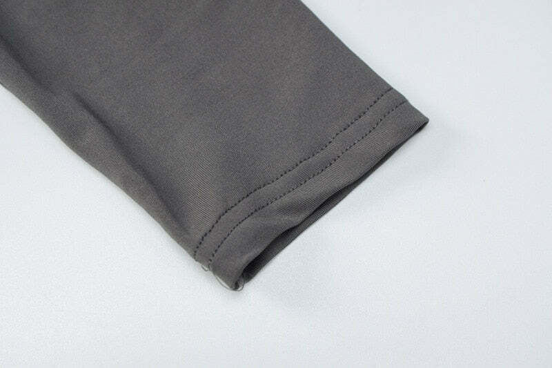 Y2K Aesthetic Chrome Archive Bodycon Skirt Set for Niche Women Fashion