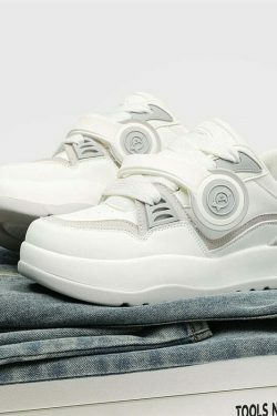 Y2K Aesthetic Chunky 'Headphones' Sneakers - Retro Coquette Style Women's Fashion