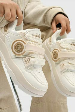 Y2K Aesthetic Chunky 'Headphones' Sneakers - Retro Coquette Style Women's Fashion