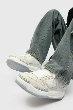 Y2K Aesthetic Chunky Skate Style Sneakers for Niche Women Fashion