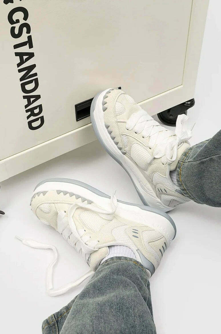 Y2K Aesthetic Chunky Skate Style Sneakers for Niche Women Fashion