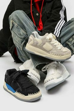 Y2K Aesthetic Chunky Skate Style Sneakers for Niche Women Fashion