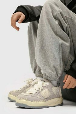 Y2K Aesthetic Chunky Skate Style Sneakers for Niche Women Fashion