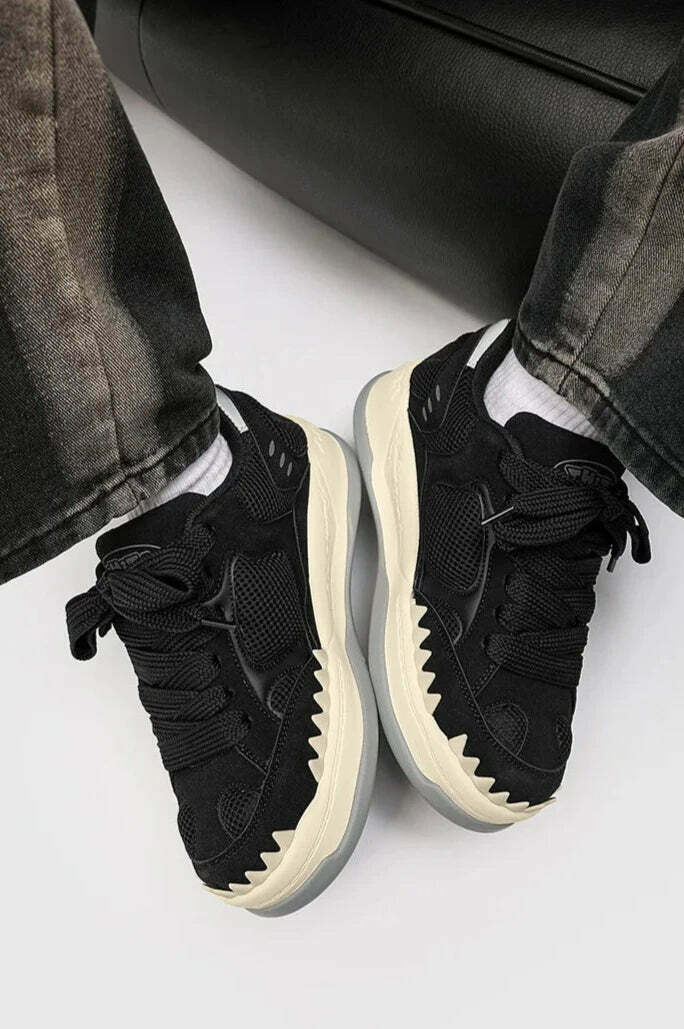 Y2K Aesthetic Chunky Skate Style Sneakers for Niche Women Fashion