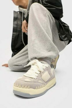 Y2K Aesthetic Chunky Skate Style Sneakers for Niche Women Fashion