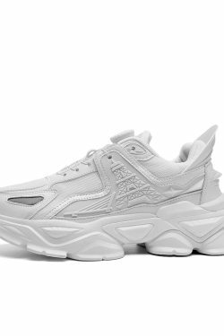 Y2K Aesthetic Chunky Sole Sneakers - Coquette, Grunge, Pastel Goth