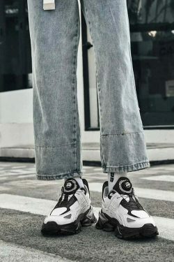 Y2K Aesthetic Chunky Sole Sneakers - Coquette, Grunge, Pastel Goth