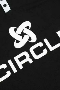 Y2K Aesthetic Circle Sports Polo Tee for Women - Coquette Grunge Style with Pastel Goth Vibes