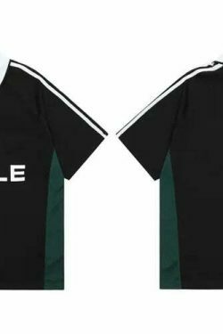 Y2K Aesthetic Circle Sports Polo Tee for Women - Coquette Grunge Style with Pastel Goth Vibes