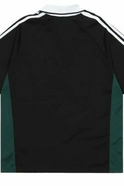 Y2K Aesthetic Circle Sports Polo Tee for Women - Coquette Grunge Style with Pastel Goth Vibes