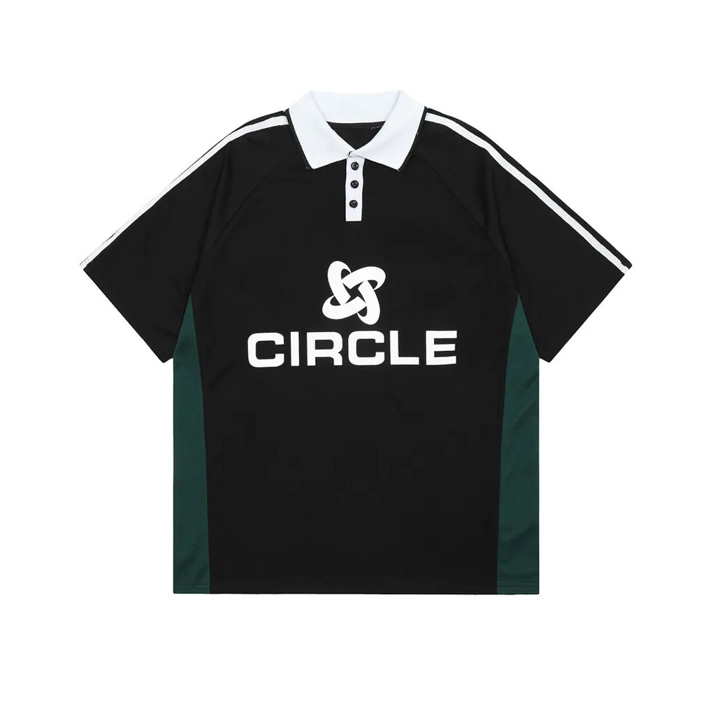 Y2K Aesthetic Circle Sports Polo Tee for Women - Coquette Grunge Style with Pastel Goth Vibes Y2K Aesthetic Circle Sports Polo Tee for Women - Coquette Grunge Style with Pastel Goth Vibes