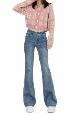Y2K Aesthetic City Sculpt Boot Cut Jeans for Women - Coquette & Grunge Style Fashion