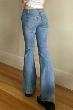 Y2K Aesthetic City Sculpt Boot Cut Jeans for Women - Coquette & Grunge Style Fashion