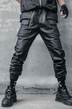 Y2K Aesthetic Coated Cargo Skirt for Women - Grunge Style Fashion with a Coquette Twist