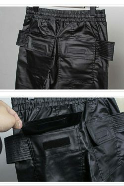 Y2K Aesthetic Coated Cargo Skirt for Women - Grunge Style Fashion with a Coquette Twist