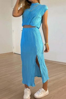 Y2K Aesthetic Collar Shirt & Mid-Length Skirt Set - Coquette Grunge Fashion Two-Piece Suit