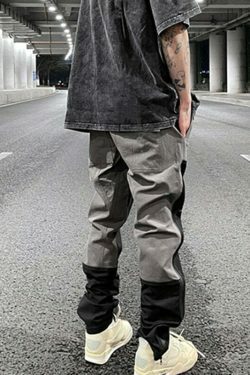 Y2K Aesthetic Color Block Cargo Skirt - Coquette & Grunge Style Women's Fashion