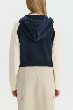 Y2K Aesthetic Color Block Embroidered Oversized Hoodie