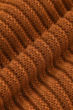 Y2K Aesthetic Color Block Knit Dress with Openwork Detail