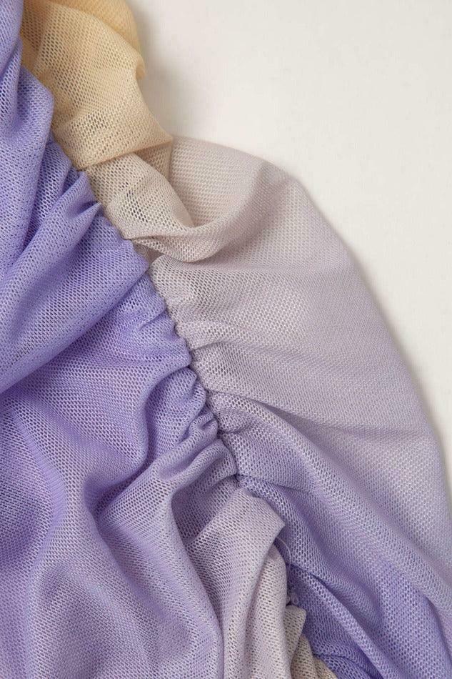 Y2K Aesthetic Color Block Mesh Ruched Mini Dress - Coquette & Grunge Style Women's Fashion Y2K Aesthetic Color Block Mesh Ruched Mini Dress - Coquette & Grunge Style Women's Fashion