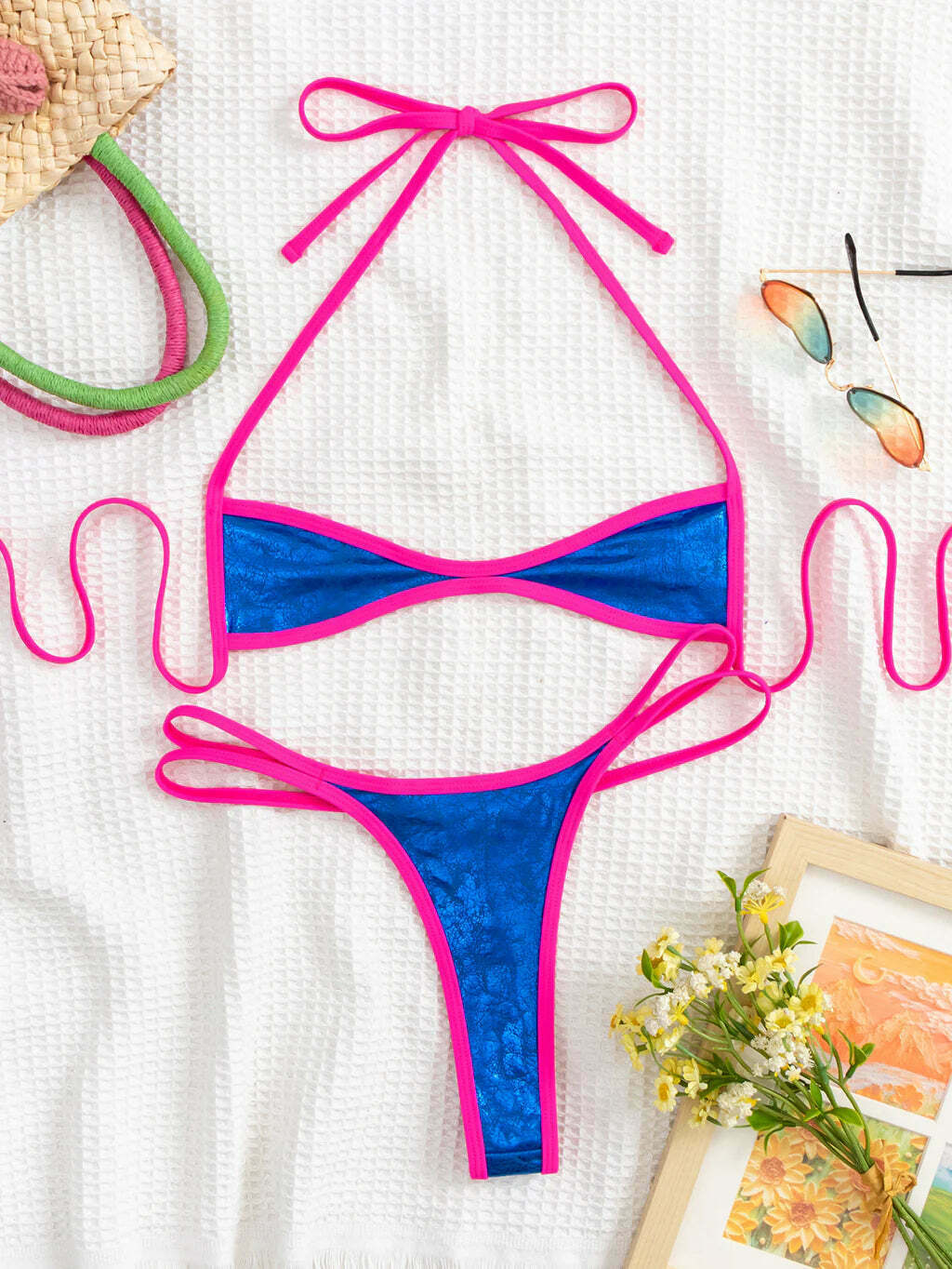 Y2K Aesthetic Color Contrast Bikini - Sexy Swimsuit for Women Y2K Aesthetic Color Contrast Bikini - Sexy Swimsuit for Women