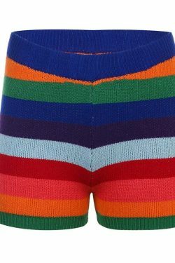 Y2K Aesthetic Colorblock Knitted Set for Women - Coquette & Grunge Style Outfit