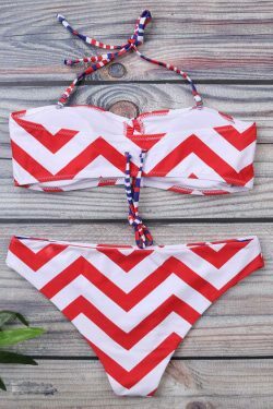Y2K Aesthetic Colorful Striped Bikini Set for Niche Women Fashion