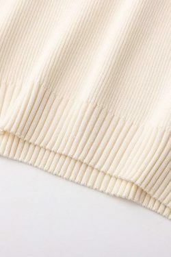 Y2K Aesthetic Contrast Color Polo Neck Knit Sweater