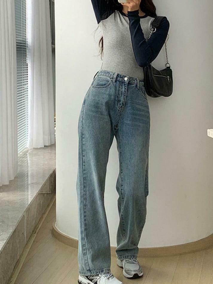 Y2K Aesthetic Contrast Color Raglan Slim Long Sleeve Knit Y2K Aesthetic Contrast Color Raglan Slim Long Sleeve Knit