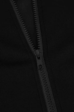 Y2K Aesthetic Contrast Stitch Hooded Bodysuit - Coquette Grunge Style Cute Top