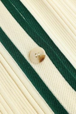 Y2K Aesthetic Contrast Trim Knitted Dress - Coquette Style with Grunge Flair and Pastel Goth Vibes