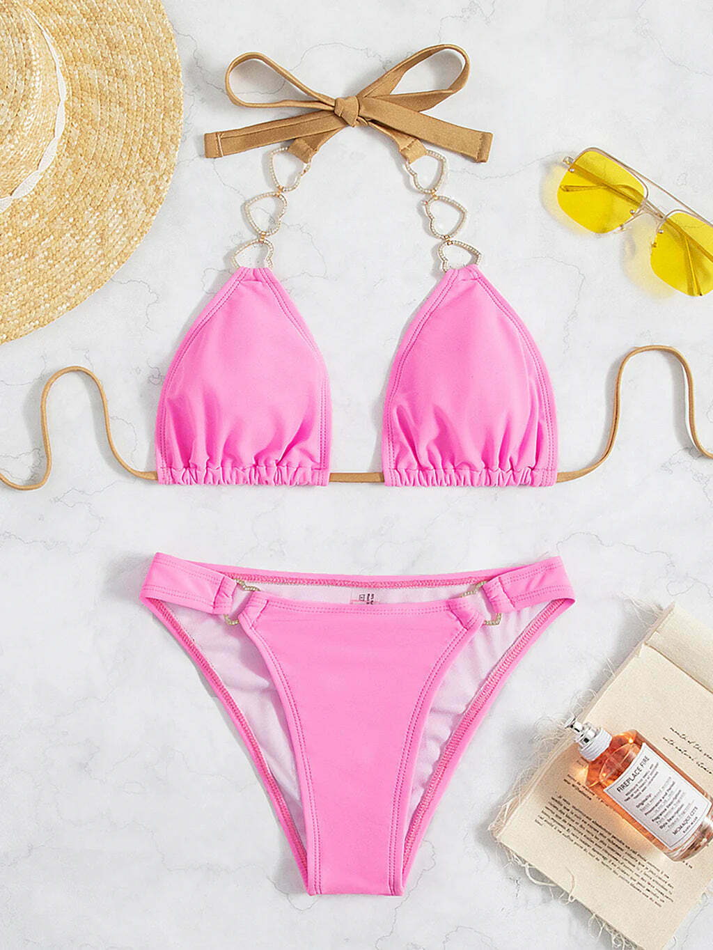 Y2K Aesthetic Coquette Backless Bikini - Sexy Love Jewelry for Women Y2K Aesthetic Coquette Backless Bikini - Sexy Love Jewelry for Women