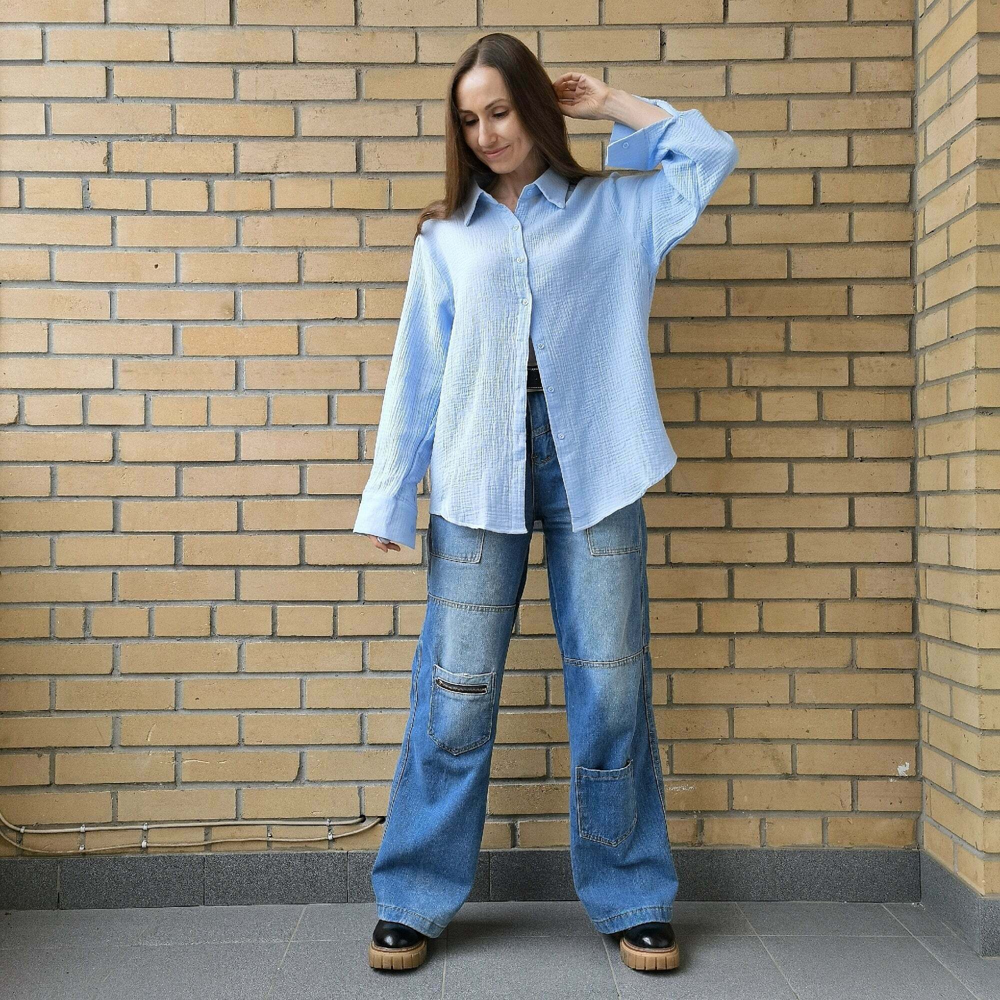 Y2K Aesthetic Coquette Loose Shirt - Grunge Style Cargo Skirt & Pastel Goth Fashion Y2K Aesthetic Coquette Loose Shirt - Grunge Style Cargo Skirt & Pastel Goth Fashion