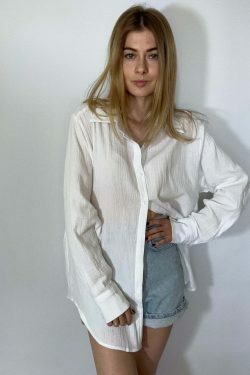 Y2K Aesthetic Coquette Loose Shirt - Grunge Style Cargo Skirt & Pastel Goth Fashion