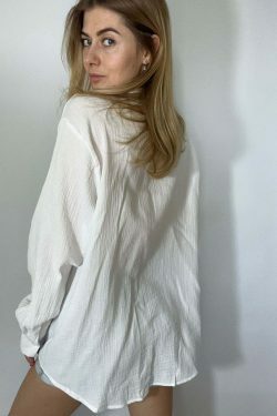 Y2K Aesthetic Coquette Loose Shirt - Grunge Style Cargo Skirt & Pastel Goth Fashion