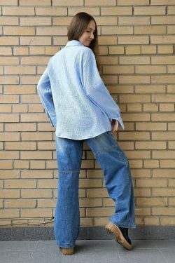 Y2K Aesthetic Coquette Loose Shirt - Grunge Style Cargo Skirt & Pastel Goth Fashion