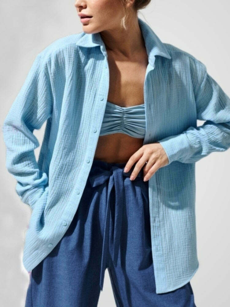 Y2K Aesthetic Coquette Loose Shirt - Grunge Style Cargo Skirt & Pastel Goth Fashion Y2K Aesthetic Coquette Loose Shirt - Grunge Style Cargo Skirt & Pastel Goth Fashion