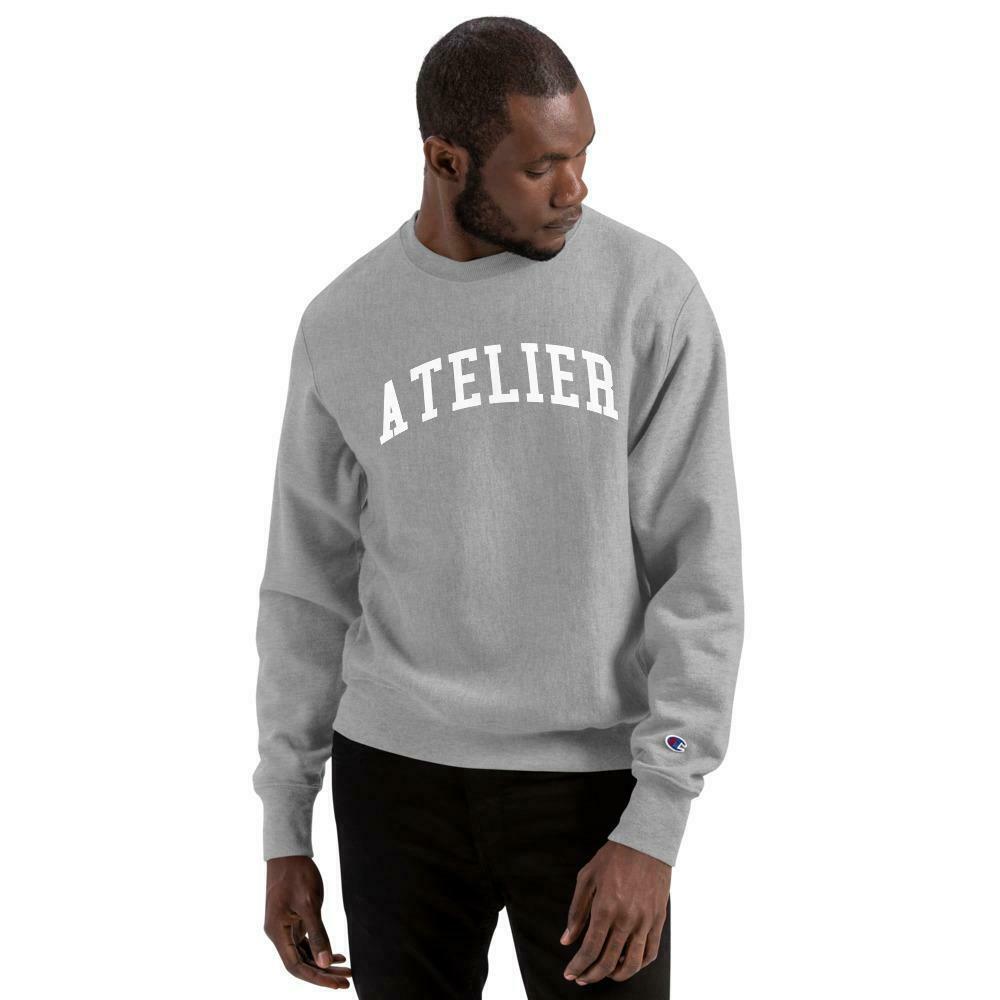 Y2K Aesthetic Coquette Style 'Atelier' Sweatshirt by AFFICIAL x CHAMPION Y2K Aesthetic Coquette Style 'Atelier' Sweatshirt by AFFICIAL x CHAMPION