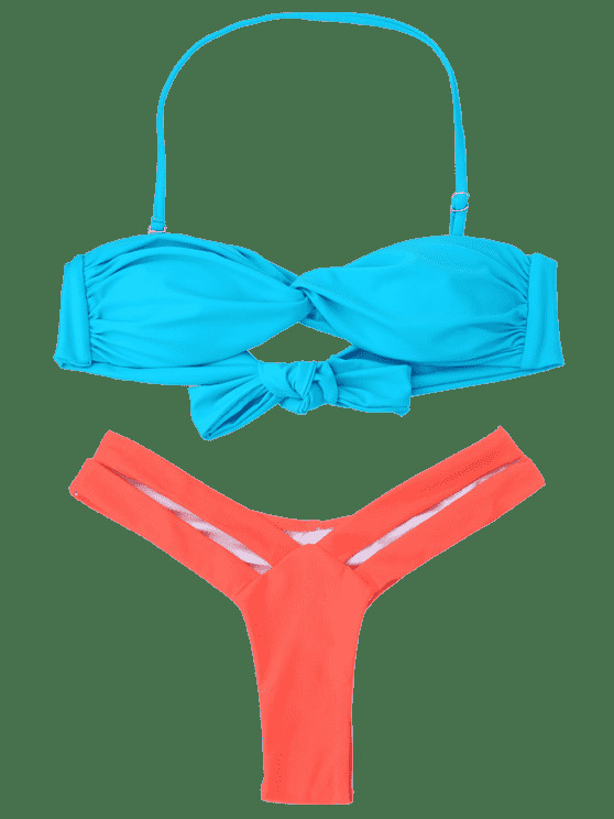 Y2K Aesthetic Coquette Style Bandage Bikini - Trendy Two-Tone Fashion for Women Y2K Aesthetic Coquette Style Bandage Bikini - Trendy Two-Tone Fashion for Women