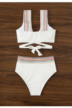 Y2K Aesthetic Coquette Style Cargo Skirt & Bikini Set - Grunge & Pastel Goth Fashion