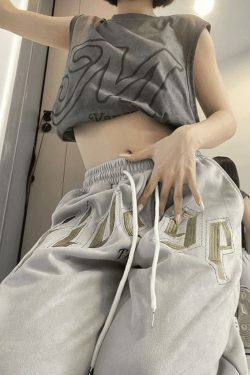 Y2K Aesthetic Coquette Style Cargo Skirt & Hoodie Set with Letter Embroidered Baggy Sweatpants