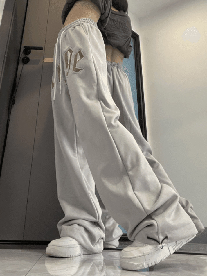 Y2K Aesthetic Coquette Style Cargo Skirt & Hoodie Set with Letter Embroidered Baggy Sweatpants