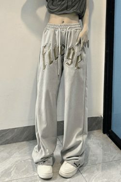 Y2K Aesthetic Coquette Style Cargo Skirt & Hoodie Set with Letter Embroidered Baggy Sweatpants